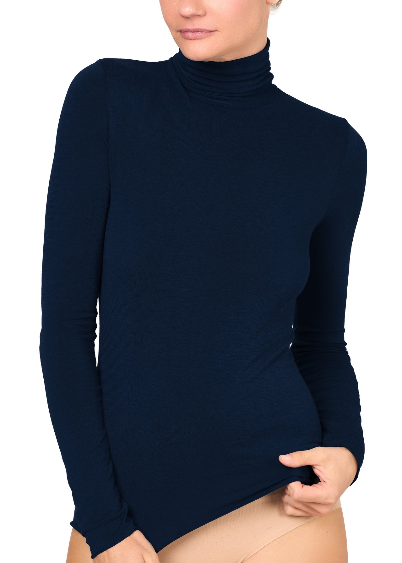 MAGLIA LEGER CON CACHEMIRE COLLO ALTO